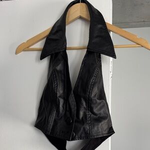 Danielle Bernstein Black Halter Vest